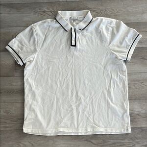 Club Monaco Classic White Polo with Black Trim